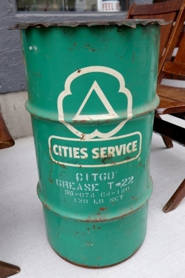 画像1: dp-260529-06 CITIES SERVICE 1960's 120 LB. NET GREASE CAN