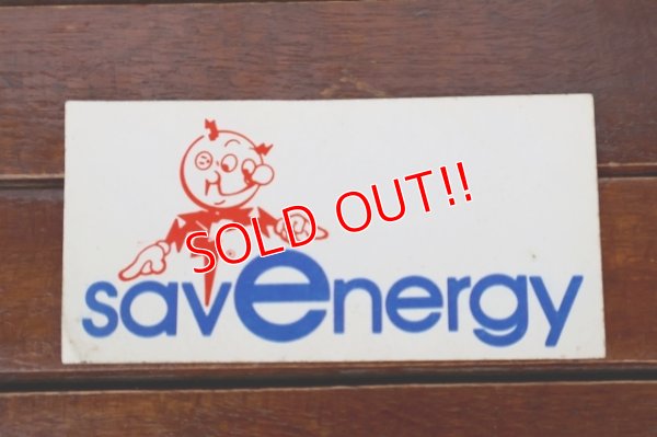 画像1: ct-260401-03 Reddy Kilowatt / savenergy 1960's Sticker
