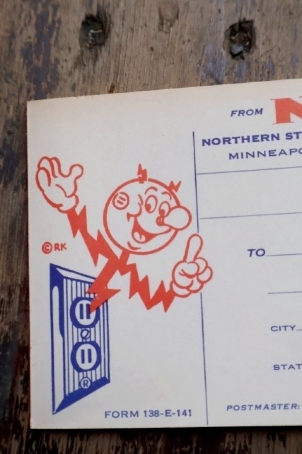 画像2: ct-260401-03 Reddy Kilowatt / NSP U.S. PARCEL POST LABEL