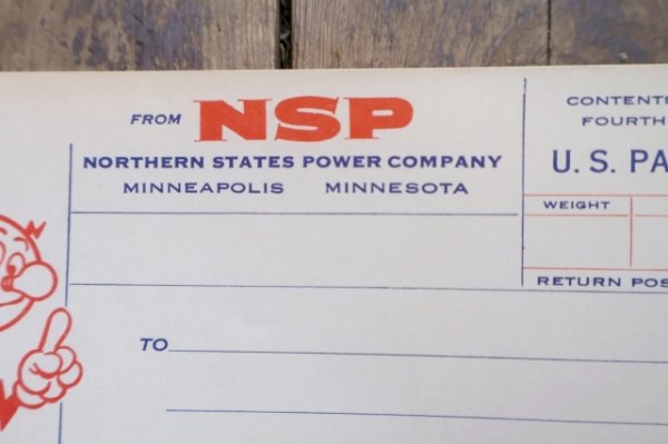 画像5: ct-260401-03 Reddy Kilowatt / NSP U.S. PARCEL POST LABEL