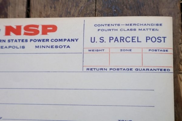 画像3: ct-260401-03 Reddy Kilowatt / NSP U.S. PARCEL POST LABEL