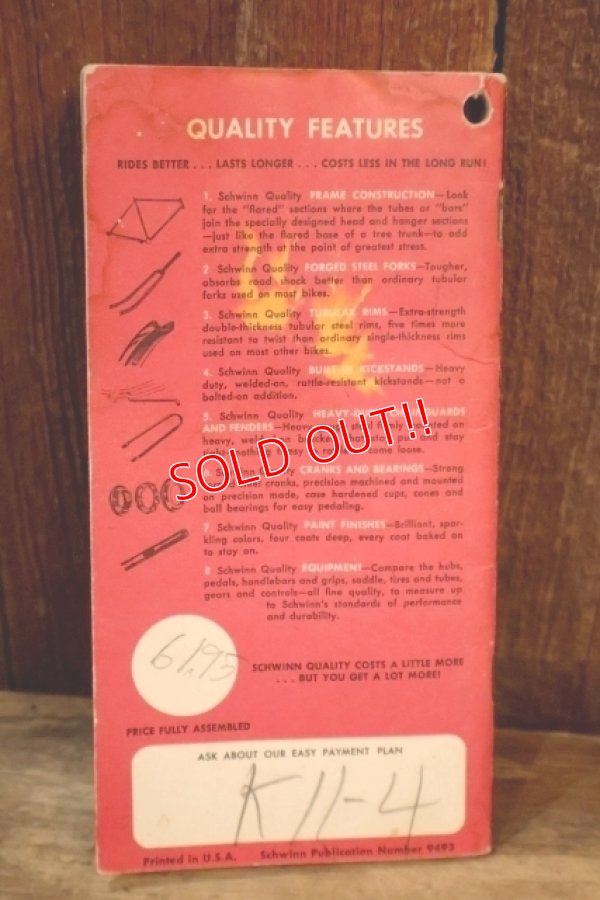 画像10: dp-240908-05 SCHWINN 1970 OWNER'S MANUAL