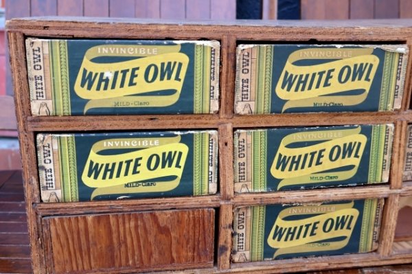画像15: dp-260226-06 WHITE OWL CIGAR BOX SELF-MADE WOOD CABINET