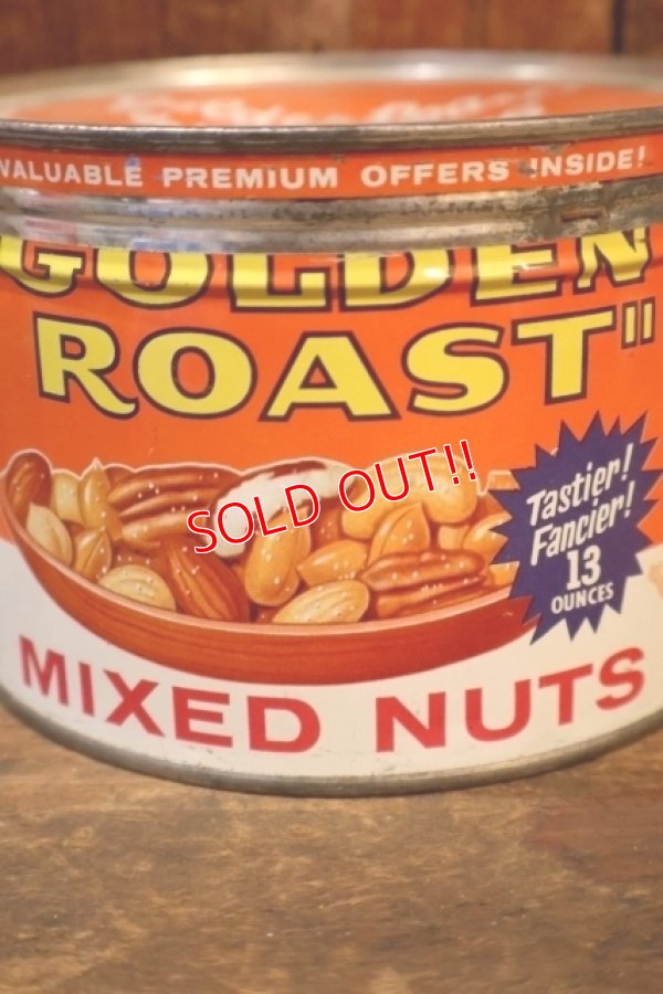 画像2: dp-260601-17 "GOLDEN ROAST" MIXED NUTS 1960's〜 TIN CAN