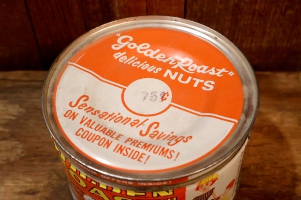 画像6: dp-260601-17 "GOLDEN ROAST" MIXED NUTS 1960's〜 TIN CAN