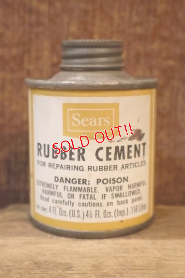 画像1: dp-250618-28 Sears 1960's RUBBER CEMENT 4 FL.OZ. CAN