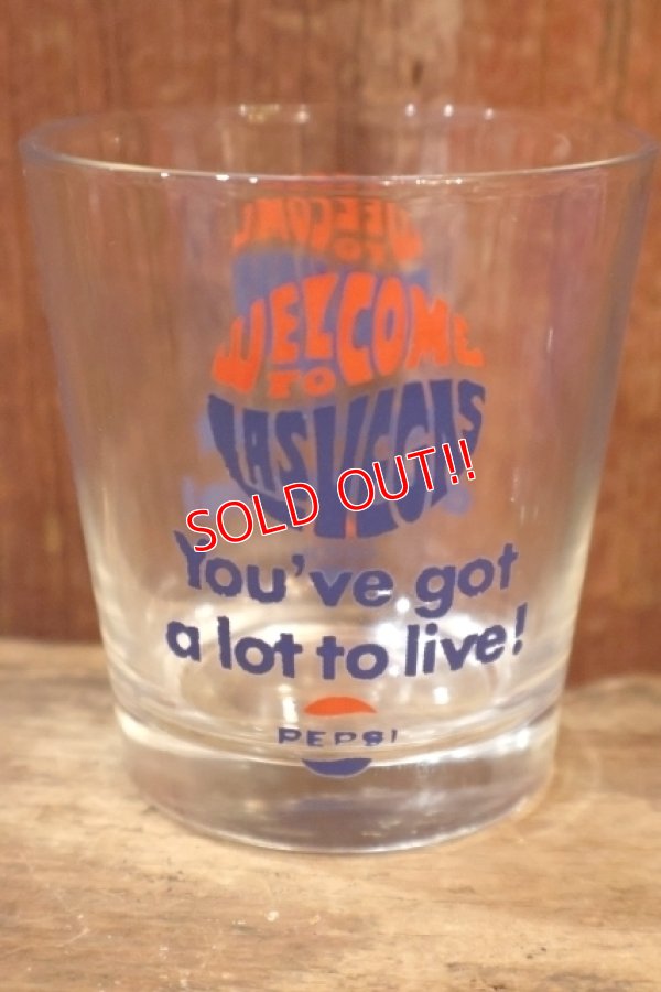 画像3: gs-250205-42 PEPSI-COLA / 1990's "WELCOME TO LAS VEGAS" Whiskey Glass