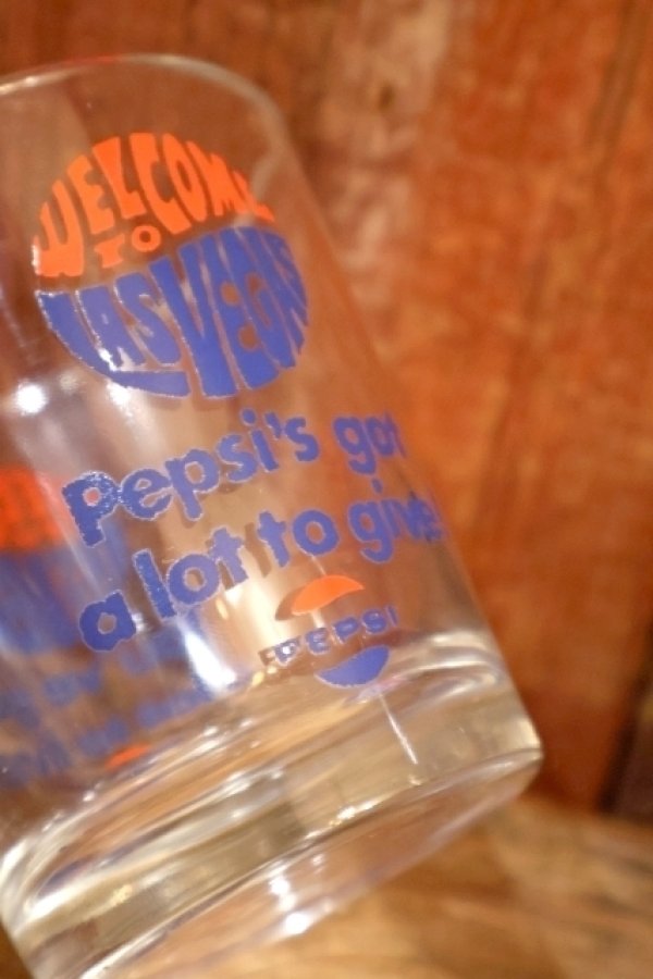 画像2: gs-250205-42 PEPSI-COLA / 1990's "WELCOME TO LAS VEGAS" Whiskey Glass
