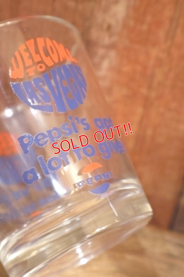 画像2: gs-250205-42 PEPSI-COLA / 1990's "WELCOME TO LAS VEGAS" Whiskey Glass