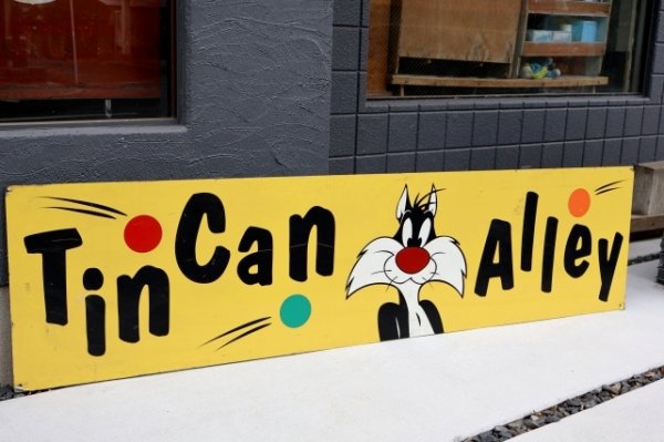 画像1: 【※店頭ピックのみ】ct-251008-06 Sylvester 1990's Tin Can Alley Long Sign