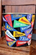 dp-260601-04 HARVELL 1950's-1960's COLLEGE PENNANT TRASH CAN