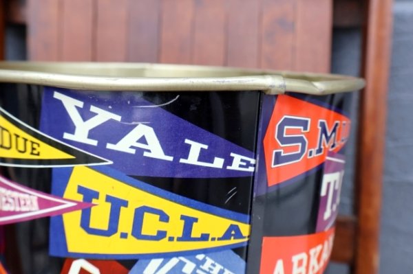 画像7: dp-260601-05 HARVELL 1950's-1960's COLLEGE PENNANT TRASH CAN