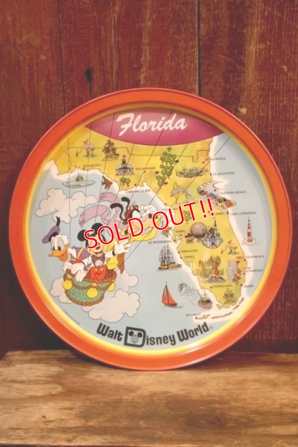 画像1: ct-260601-07 Walt Disney World / 1970's Serving Tin Tray 