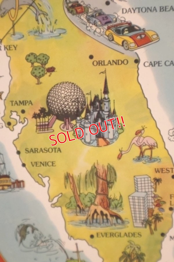 画像5: ct-260601-07 Walt Disney World / 1970's Serving Tin Tray 