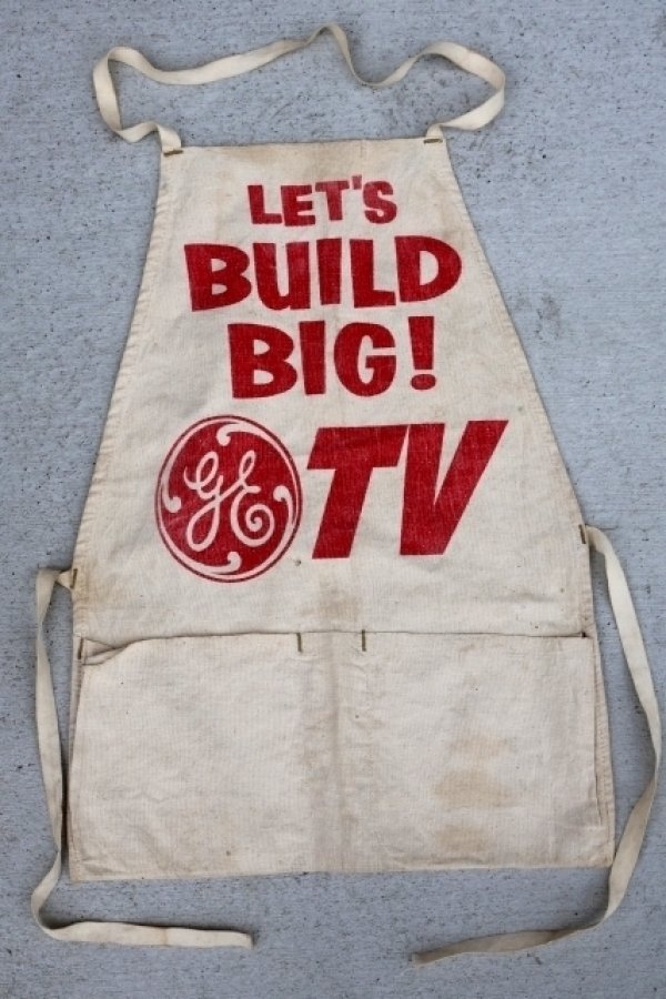 画像1: dp-260529-04 GENERAL ELECTRIC 1950's-1960's "LET'S BUILD BIG! GE TV" Apron