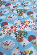 ct-240207-07 Walt Disney Characters / 1970's Flat Sheet (Twin)