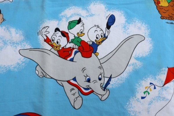 画像6: ct-240207-07 Walt Disney Characters / 1970's Flat Sheet (Twin)