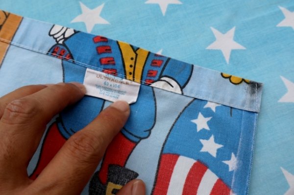 画像12: ct-241008-26 Walt Disney Characters / 1970's "The United States Bicentennial 1776-1976" Flat Sheet (Twin)