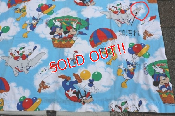 画像12: ct-240207-07 Walt Disney Characters / 1970's Flat Sheet (Twin)