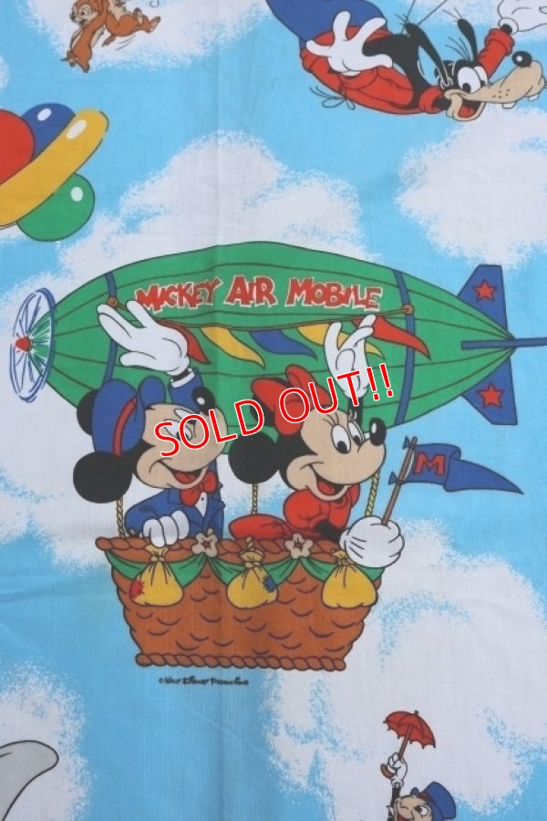 画像2: ct-240207-07 Walt Disney Characters / 1970's Flat Sheet (Twin)