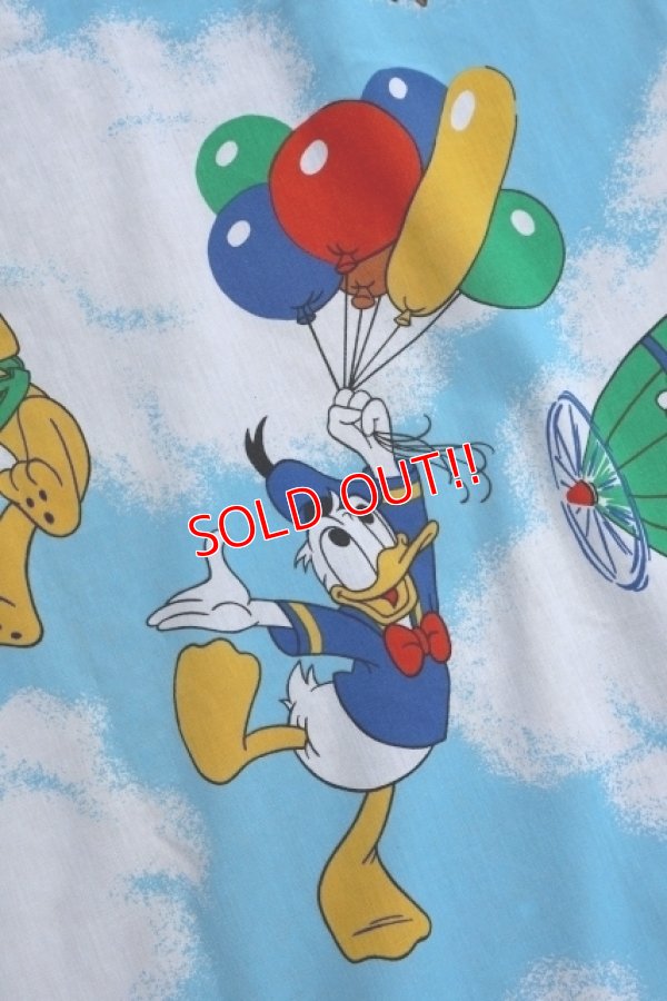 画像3: ct-240207-07 Walt Disney Characters / 1970's Flat Sheet (Twin)