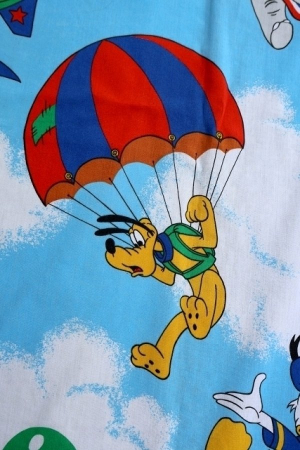 画像4: ct-240207-07 Walt Disney Characters / 1970's Flat Sheet (Twin)