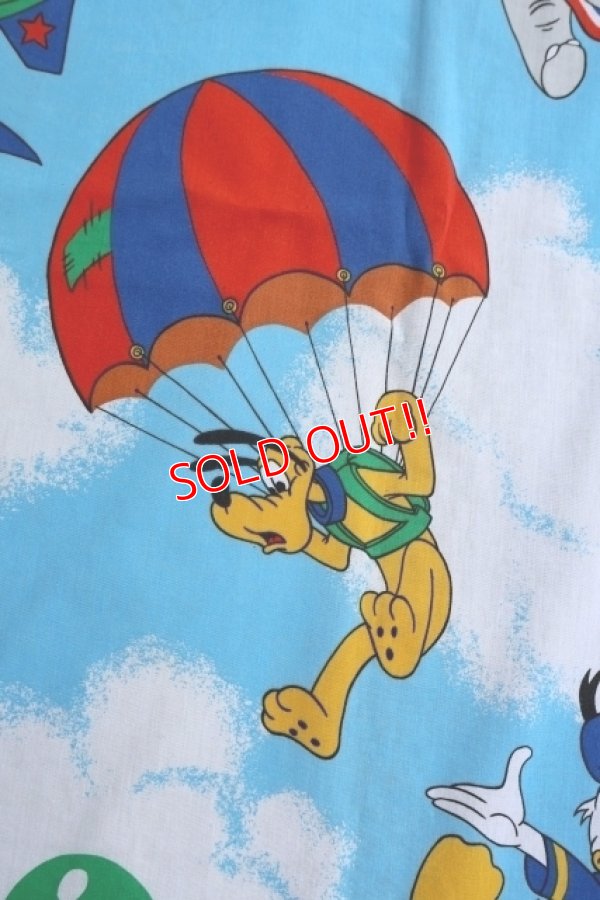 画像4: ct-240207-07 Walt Disney Characters / 1970's Flat Sheet (Twin)