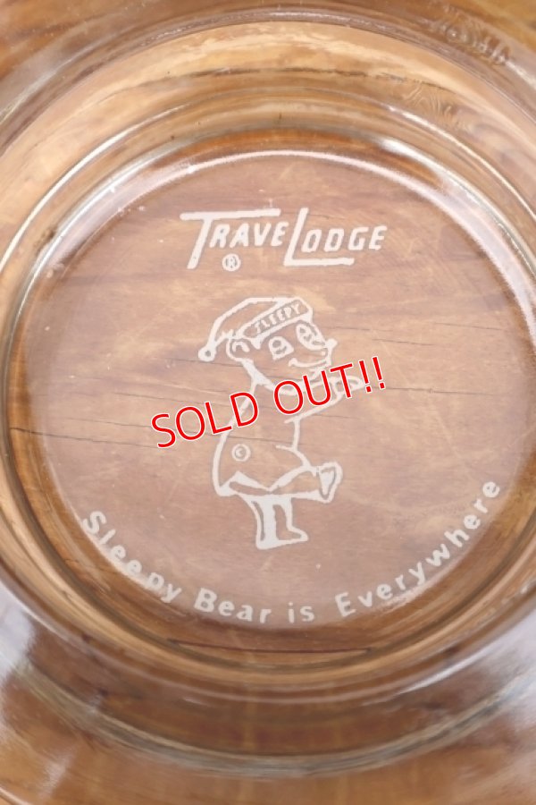 画像1: dp-260601-15 TRAVELODGE SLEEPY BEAR GLASS ASHTRAY