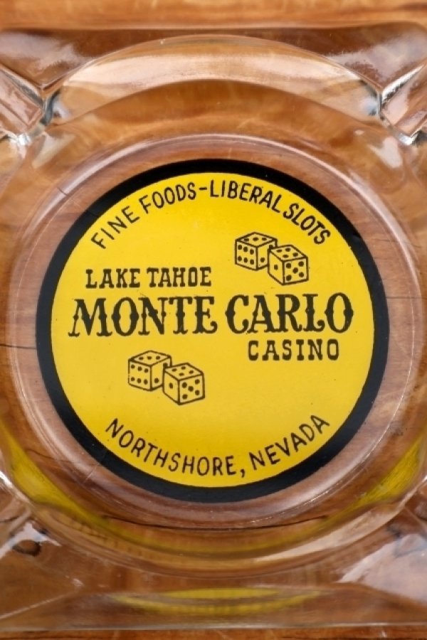 画像1: dp-260601-12 LAKE TAHOE MONTE CARLO CASINO GLASS ASHTRAY