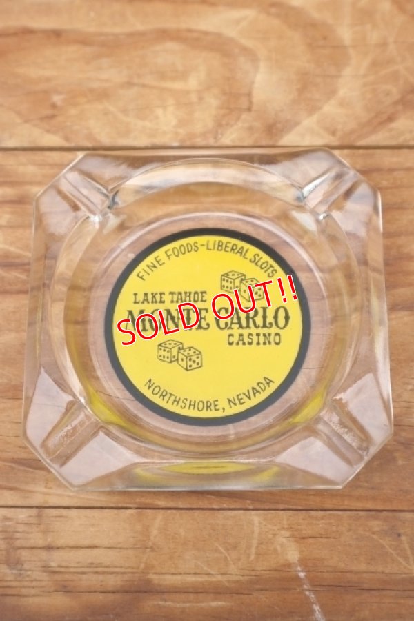 画像2: dp-260601-12 LAKE TAHOE MONTE CARLO CASINO GLASS ASHTRAY