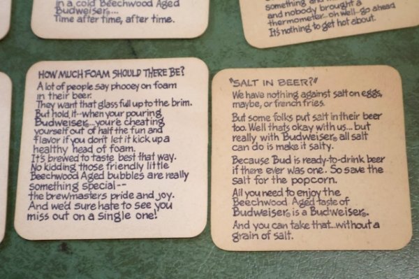 画像6: ct-200101-28 Budweiser / BUD MAN 1970's-1980's Coaster Set