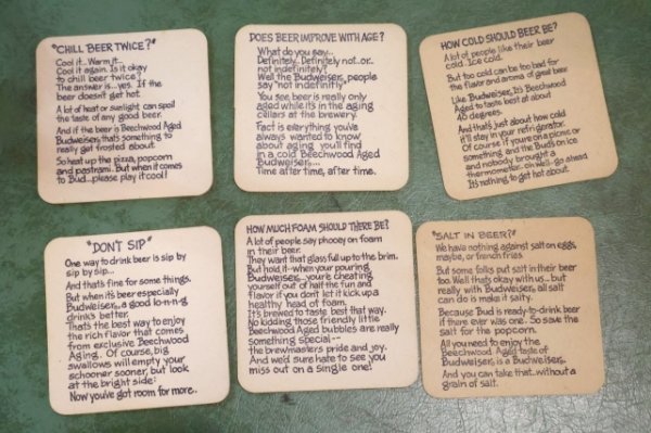 画像5: ct-200101-28 Budweiser / BUD MAN 1970's-1980's Coaster Set