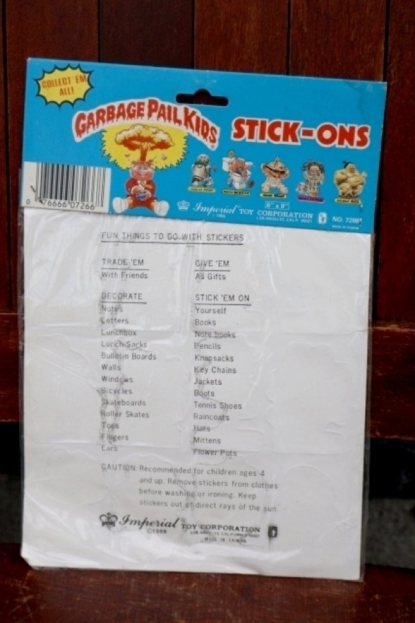 画像10: nt-260701-01 GARBAGE PAIL KIDS 1986 Imperial STICK-ONS STICKERS (C)