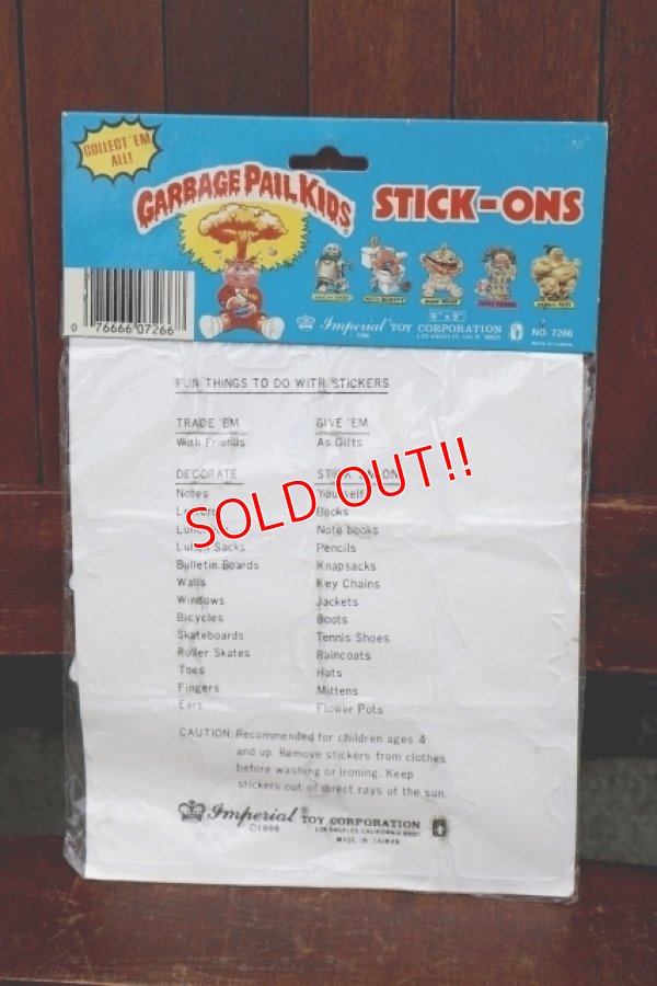 画像10: nt-260701-01 GARBAGE PAIL KIDS 1986 Imperial STICK-ONS STICKERS (B)