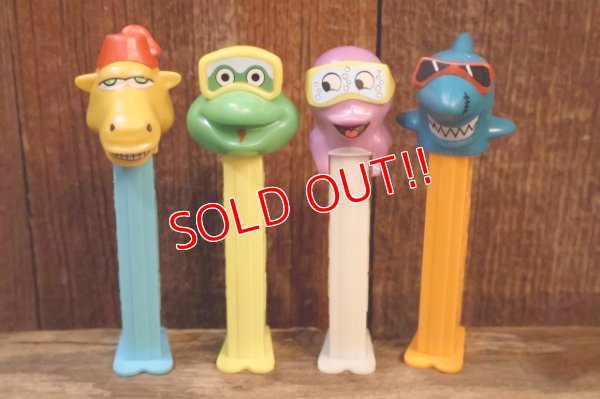 画像1: pz-201101-01 Crazy Animals / 1990's PEZ Dispenser Set