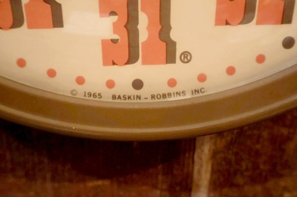 画像4: dp-251008-26 【難あり】BASKIN-ROBBINS 1960's WALL CLOCK