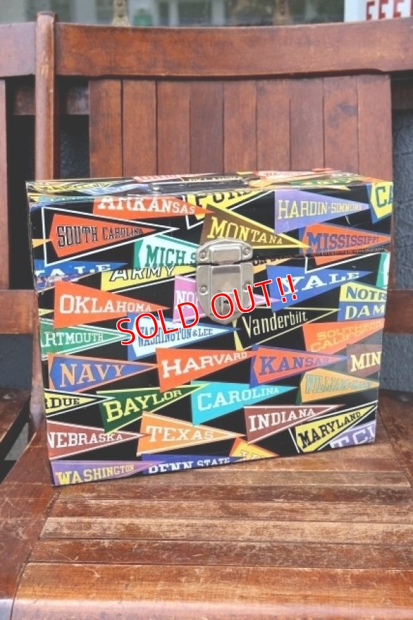 画像1: dp-260601-07 FILE-A-WAY 1950's-1960's COLLEGE PENNANT STUDENT RECORD FILE BOX