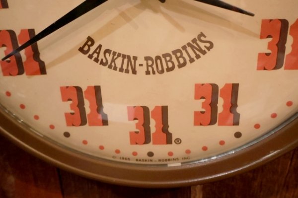 画像3: dp-251008-26 【難あり】BASKIN-ROBBINS 1960's WALL CLOCK