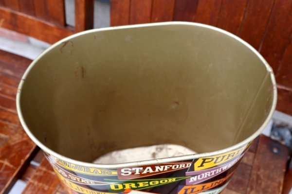 画像9: dp-260601-02 HARVELL 1950's-1960's COLLEGE PENNANT TRASH CAN