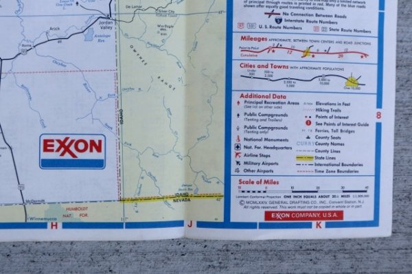 画像3: dp-250728-05 EXXON 1974-1975 Road Map "Oregon・Washington"