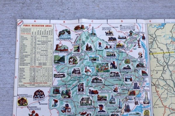 画像4: dp-250728-05 Enco 1953 Road Map "New Jersey"