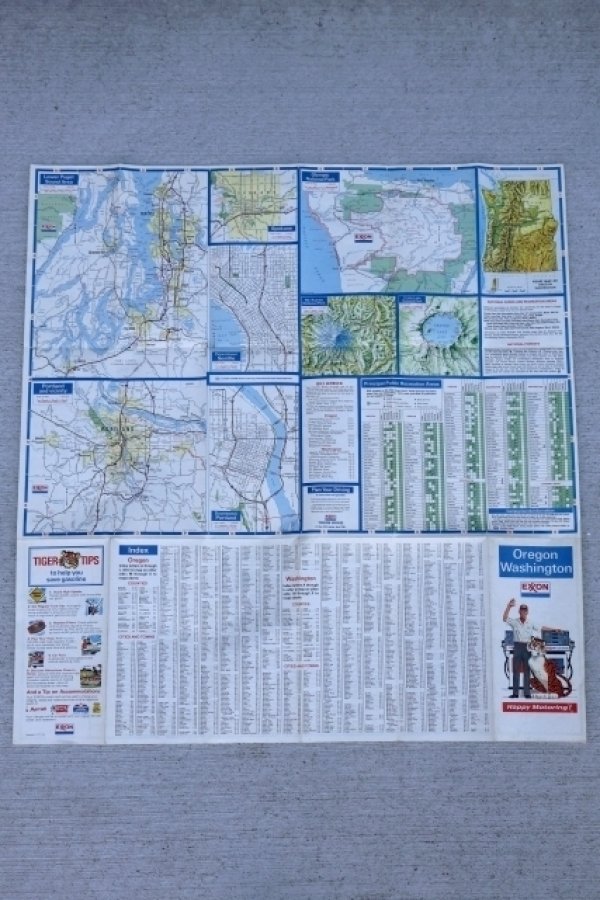 画像5: dp-250728-05 EXXON 1974-1975 Road Map "Oregon・Washington"