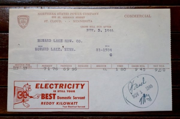 画像1: ct-260401-03 Reddy Kilowatt 1940's Northern States Power Company Commercial (D)