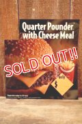 dp-230901-45 McDonald's / 1993 Menu Sign "Quarter Pounder with Cheese Meal"