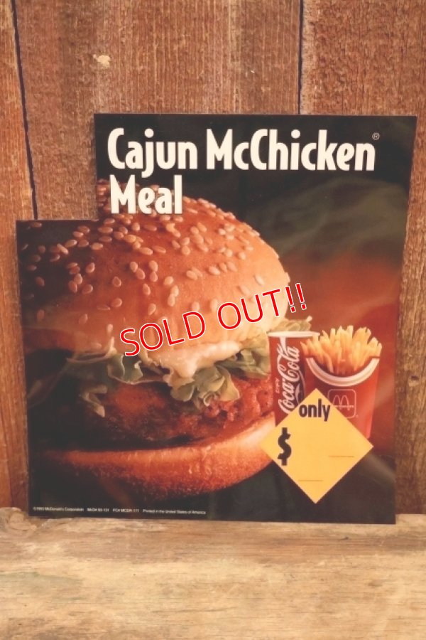 画像1: dp-230901-45 McDonald's / 1993 Menu Sign "Cajun McChicken Meal"
