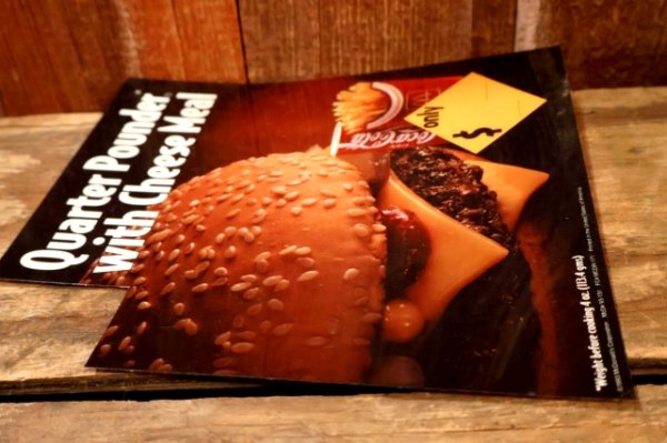 画像4: dp-230901-45 McDonald's / 1993 Menu Sign "Quarter Pounder with Cheese Meal"