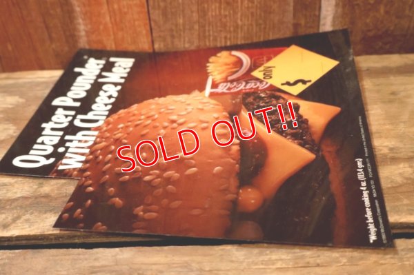 画像4: dp-230901-45 McDonald's / 1993 Menu Sign "Quarter Pounder with Cheese Meal"