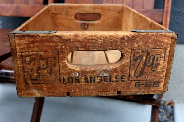 画像8: dp-260601-20 DRINK 7 Up DAIRY/ 1960's Wood Crate Box
