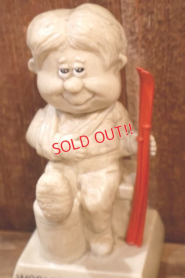 画像2: ct-220901-15 R& W BERRIES 1970's Message Doll "WORLD'S BEST SKIER"