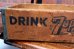 画像2: dp-260601-20 DRINK 7 Up DAIRY/ 1960's Wood Crate Box (2)